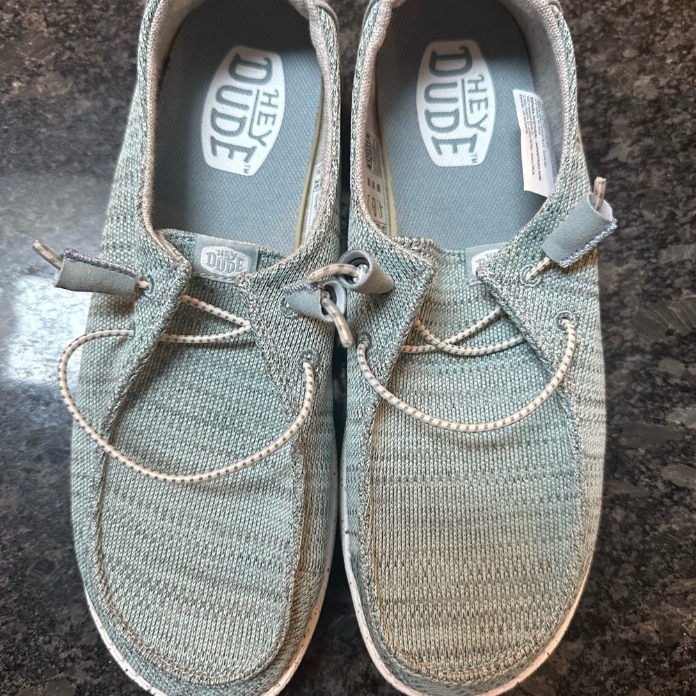 Hey Dude Light Blue Women’s Wendy Casual Shoes Size 9